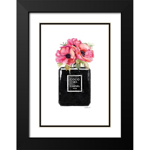 Perfume Noir Poppy Black Modern Wood Framed Art Print with Double Matting by Greenwood, Amanda