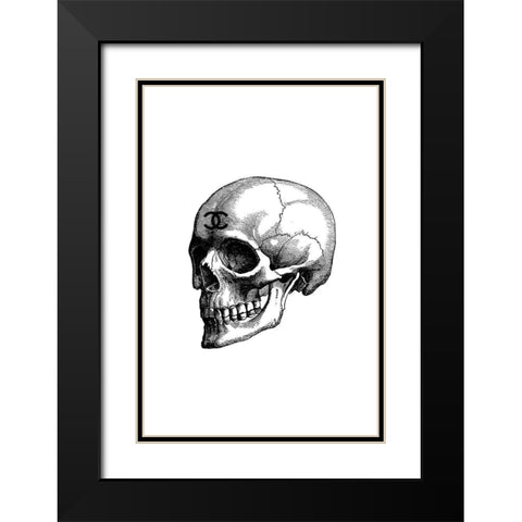 Black Skull Black Modern Wood Framed Art Print with Double Matting by Greenwood, Amanda