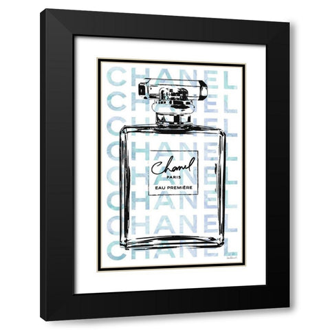 Blue Perfume Black Modern Wood Framed Art Print with Double Matting by Greenwood, Amanda