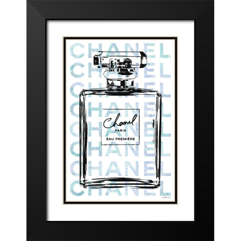 Blue Perfume Black Modern Wood Framed Art Print with Double Matting by Greenwood, Amanda
