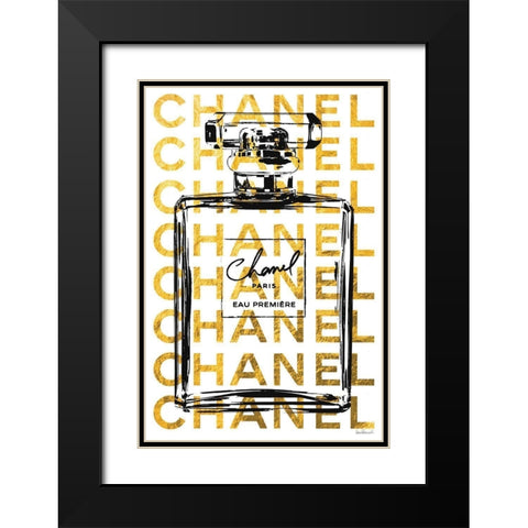 Gold Perfume Black Modern Wood Framed Art Print with Double Matting by Greenwood, Amanda