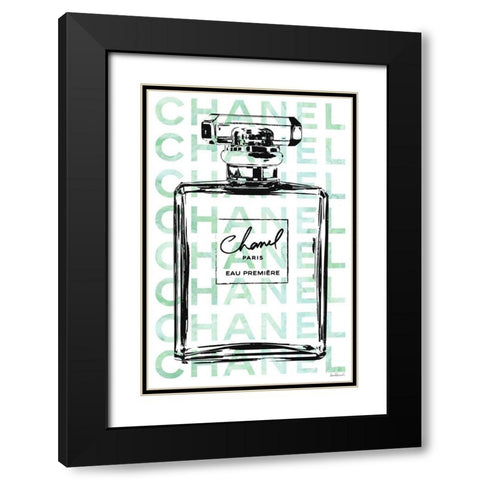 Mint Perfume Black Modern Wood Framed Art Print with Double Matting by Greenwood, Amanda