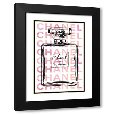 Pink Perfume Black Modern Wood Framed Art Print with Double Matting by Greenwood, Amanda