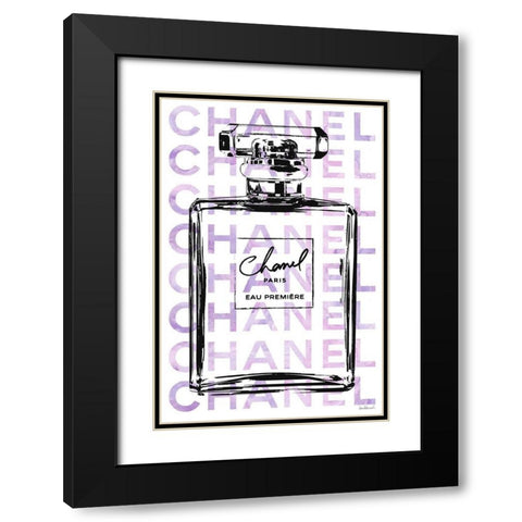 Purple Perfume Black Modern Wood Framed Art Print with Double Matting by Greenwood, Amanda