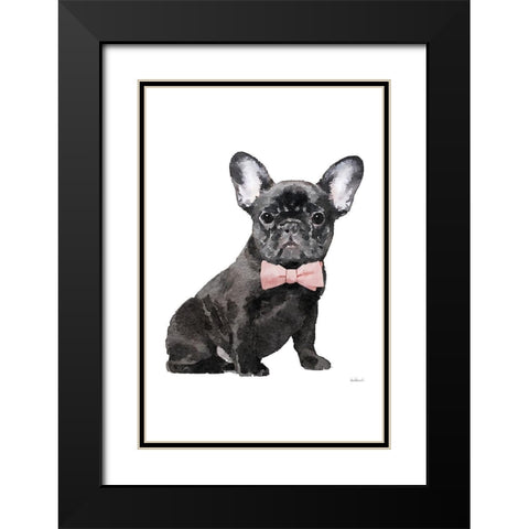 Frenchie I Black Modern Wood Framed Art Print with Double Matting by Greenwood, Amanda