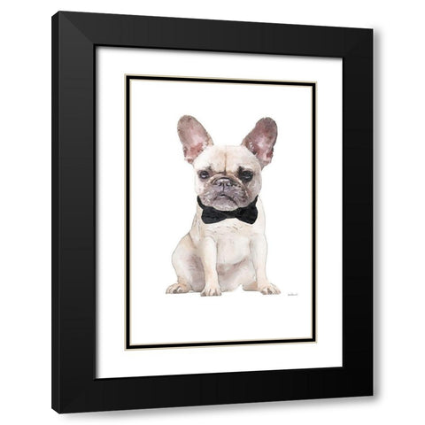 Frenchie II Black Modern Wood Framed Art Print with Double Matting by Greenwood, Amanda