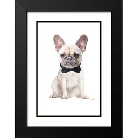 Frenchie II Black Modern Wood Framed Art Print with Double Matting by Greenwood, Amanda