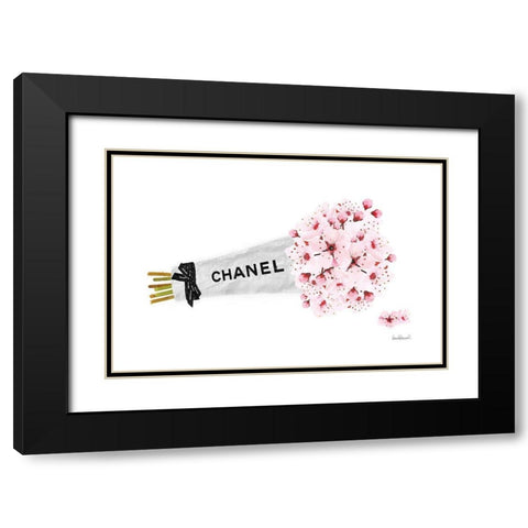 Wrapped Flowers Black Modern Wood Framed Art Print with Double Matting by Greenwood, Amanda