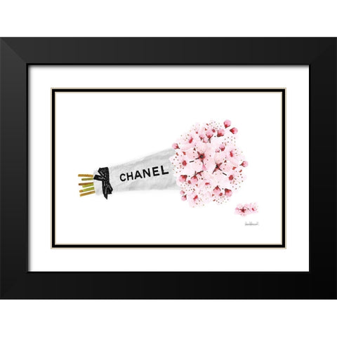 Wrapped Flowers Black Modern Wood Framed Art Print with Double Matting by Greenwood, Amanda