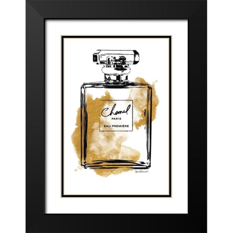 Black Bottle Gold Black Modern Wood Framed Art Print with Double Matting by Greenwood, Amanda
