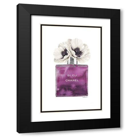 Purple Cologne with Poppy Black Modern Wood Framed Art Print with Double Matting by Greenwood, Amanda