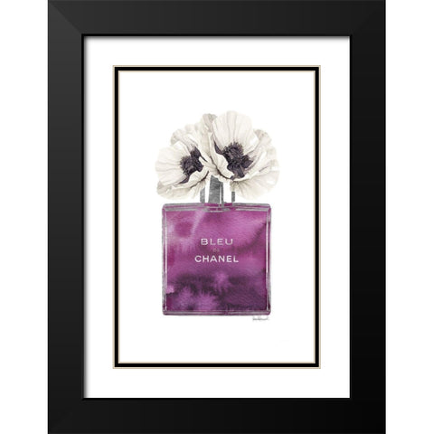 Purple Cologne with Poppy Black Modern Wood Framed Art Print with Double Matting by Greenwood, Amanda