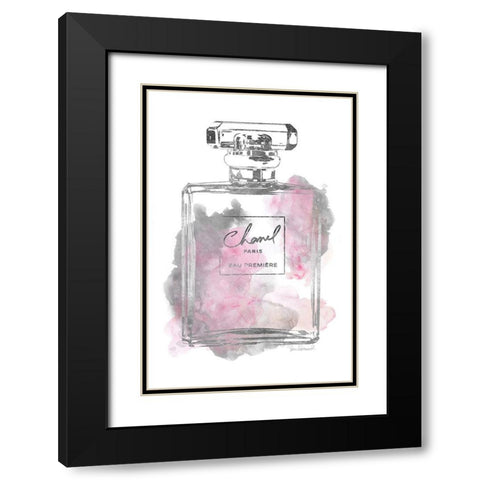 Silver Bottle Grey and Pink Black Modern Wood Framed Art Print with Double Matting by Greenwood, Amanda