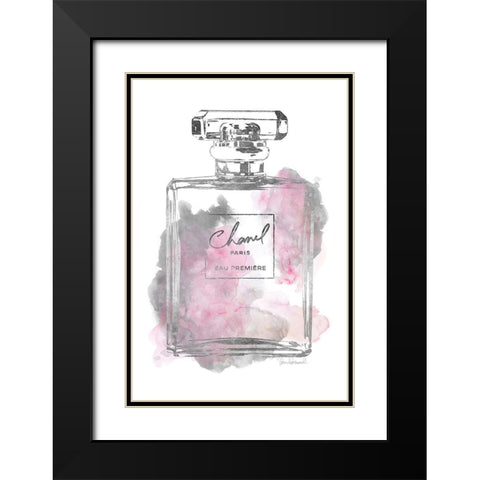 Silver Bottle Grey and Pink Black Modern Wood Framed Art Print with Double Matting by Greenwood, Amanda