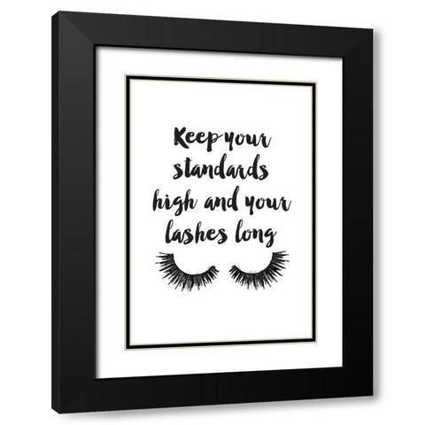 Lash Standards Black Modern Wood Framed Art Print with Double Matting by Greenwood, Amanda