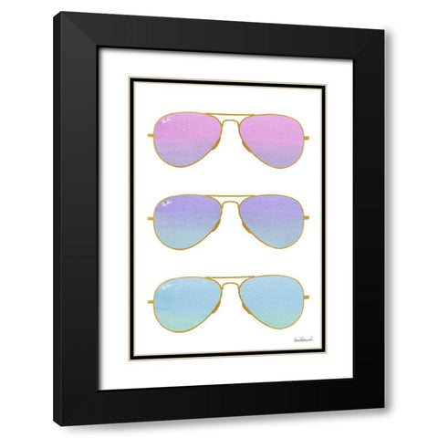 Sunglasses Black Modern Wood Framed Art Print with Double Matting by Greenwood, Amanda