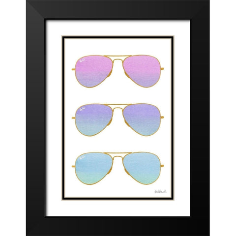 Sunglasses Black Modern Wood Framed Art Print with Double Matting by Greenwood, Amanda