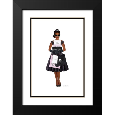 Fashion Forward Black Modern Wood Framed Art Print with Double Matting by Amanda Greenwood