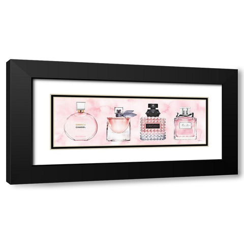 4  Pink Perfumes Black Modern Wood Framed Art Print with Double Matting by Amanda Greenwood