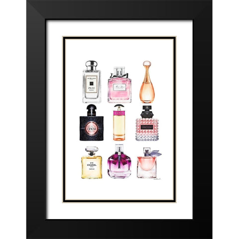 Fragrance Bouquet  Black Modern Wood Framed Art Print with Double Matting by Amanda Greenwood