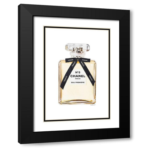 Black Bow Perfume Black Modern Wood Framed Art Print with Double Matting by Greenwood, Amanda