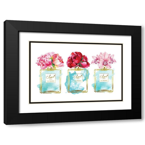 Perfume Bottle Bouquets XX Black Modern Wood Framed Art Print with Double Matting by Greenwood, Amanda