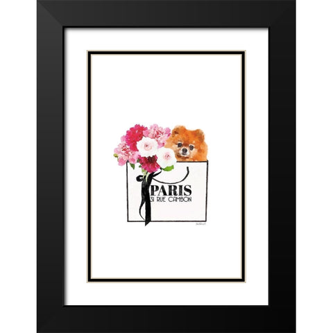 Pom and Shopping II Black Modern Wood Framed Art Print with Double Matting by Greenwood, Amanda