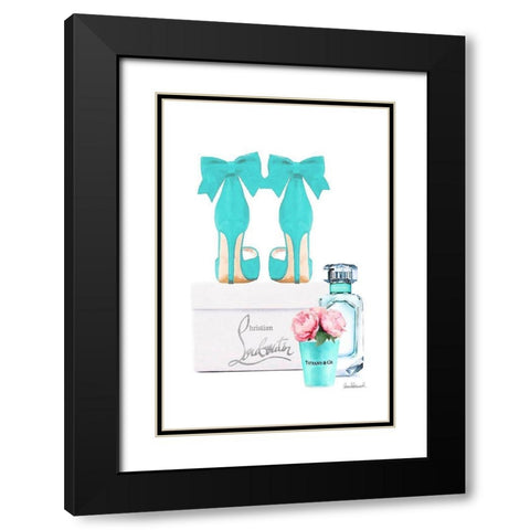 Teal and Co. Black Modern Wood Framed Art Print with Double Matting by Greenwood, Amanda