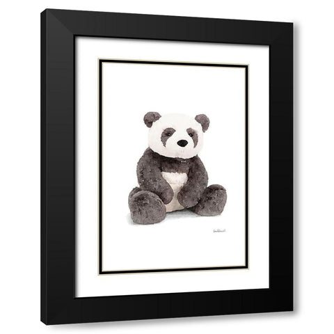 Panda Black Modern Wood Framed Art Print with Double Matting by Greenwood, Amanda