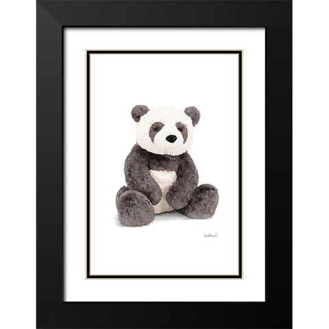 Panda Black Modern Wood Framed Art Print with Double Matting by Greenwood, Amanda