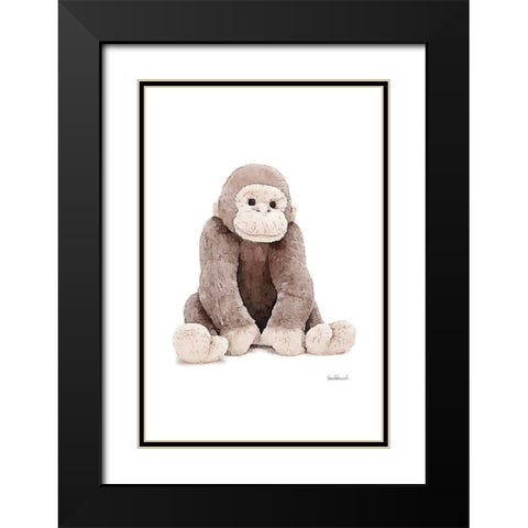 Monkey Black Modern Wood Framed Art Print with Double Matting by Greenwood, Amanda