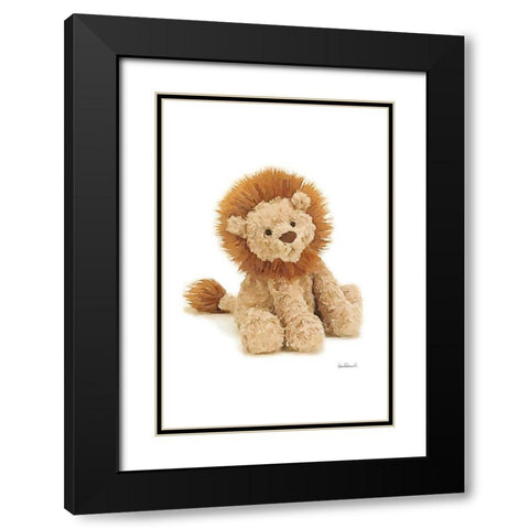 Lion Black Modern Wood Framed Art Print with Double Matting by Greenwood, Amanda