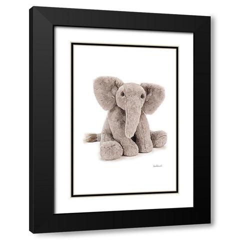 Elephant Black Modern Wood Framed Art Print with Double Matting by Greenwood, Amanda