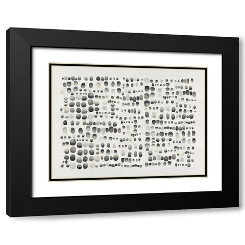 Playful Black and Gray III Black Modern Wood Framed Art Print with Double Matting by Perry, Angela