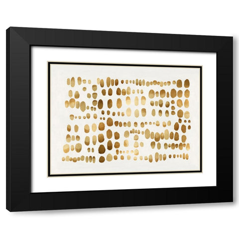 Playful Gold III Black Modern Wood Framed Art Print with Double Matting by Perry, Angela