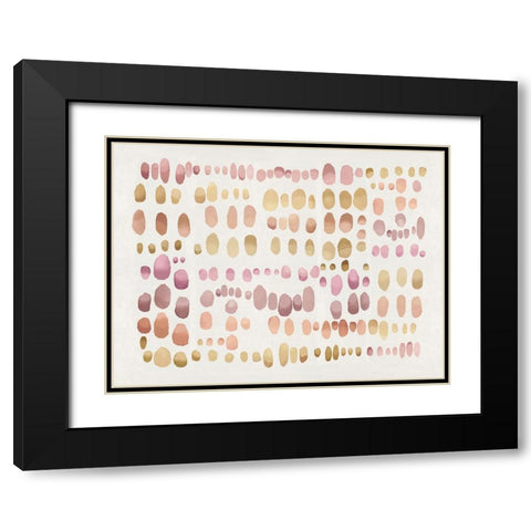 Playful Pink Blush III Black Modern Wood Framed Art Print with Double Matting by Perry, Angela