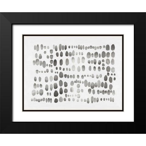 Playful Silver III Black Modern Wood Framed Art Print with Double Matting by Perry, Angela