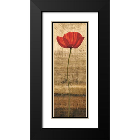 Poppy Panel I Black Modern Wood Framed Art Print with Double Matting by Kahn, Andrea