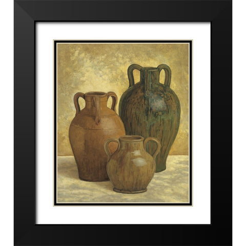 Composizione di vasi Black Modern Wood Framed Art Print with Double Matting by Mazo, Andre