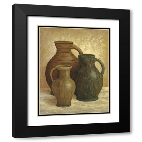 Vasi di terracotta Black Modern Wood Framed Art Print with Double Matting by Mazo, Andre