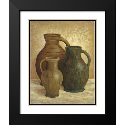 Vasi di terracotta Black Modern Wood Framed Art Print with Double Matting by Mazo, Andre