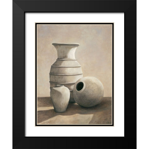 Vasi bianchi Black Modern Wood Framed Art Print with Double Matting by Mazo, Andre