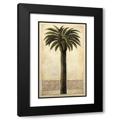 Silhouette Palms I Black Modern Wood Framed Art Print with Double Matting by Mazo, Andre