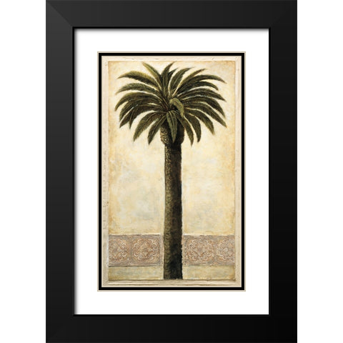 Silhouette Palms I Black Modern Wood Framed Art Print with Double Matting by Mazo, Andre