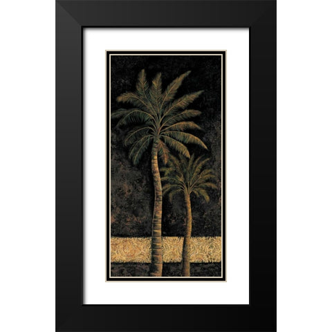 Dusk Palms II Black Modern Wood Framed Art Print with Double Matting by Mazo, Andre