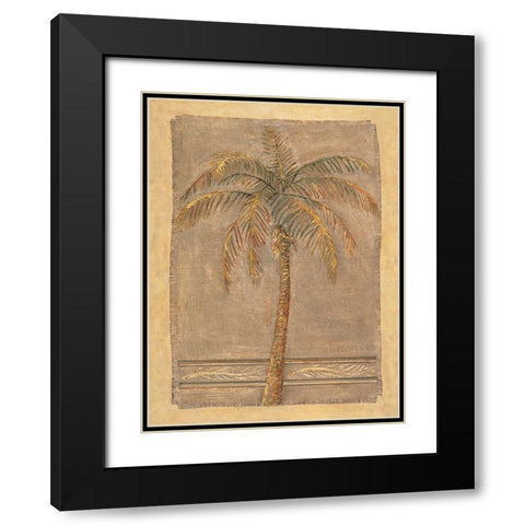 Jute Palm II Black Modern Wood Framed Art Print with Double Matting by Mazo, Andre