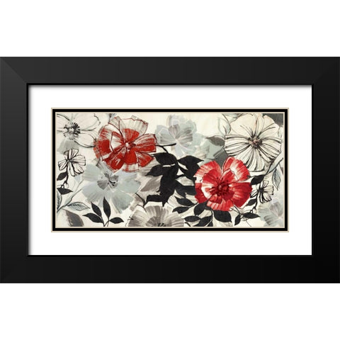 Love and Pearls Black Modern Wood Framed Art Print with Double Matting by Inger, Astrid