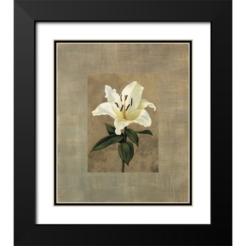Lily Black Modern Wood Framed Art Print with Double Matting by Trivelli, Andrea