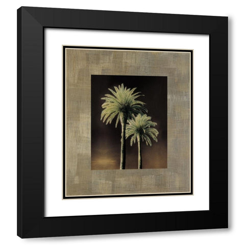 Palmas II Black Modern Wood Framed Art Print with Double Matting by Trivelli, Andrea