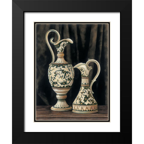 Ceramiche italiane I Black Modern Wood Framed Art Print with Double Matting by Trivelli, Andrea